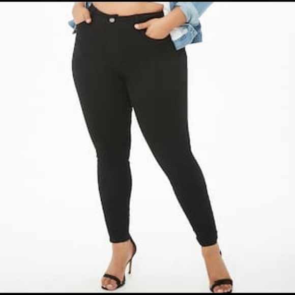 forever 21 black high waisted jeans